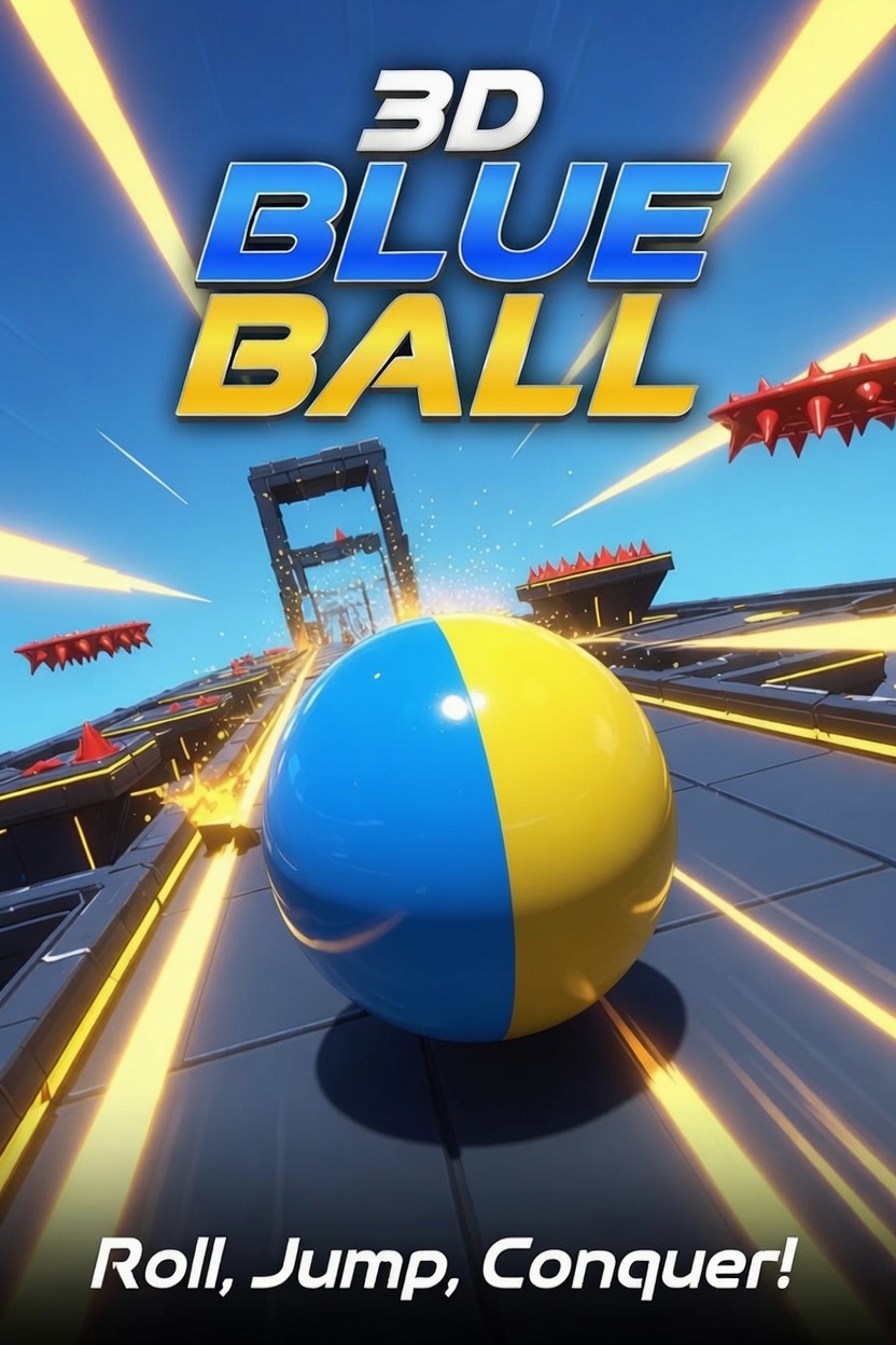 game 3D Blue ball